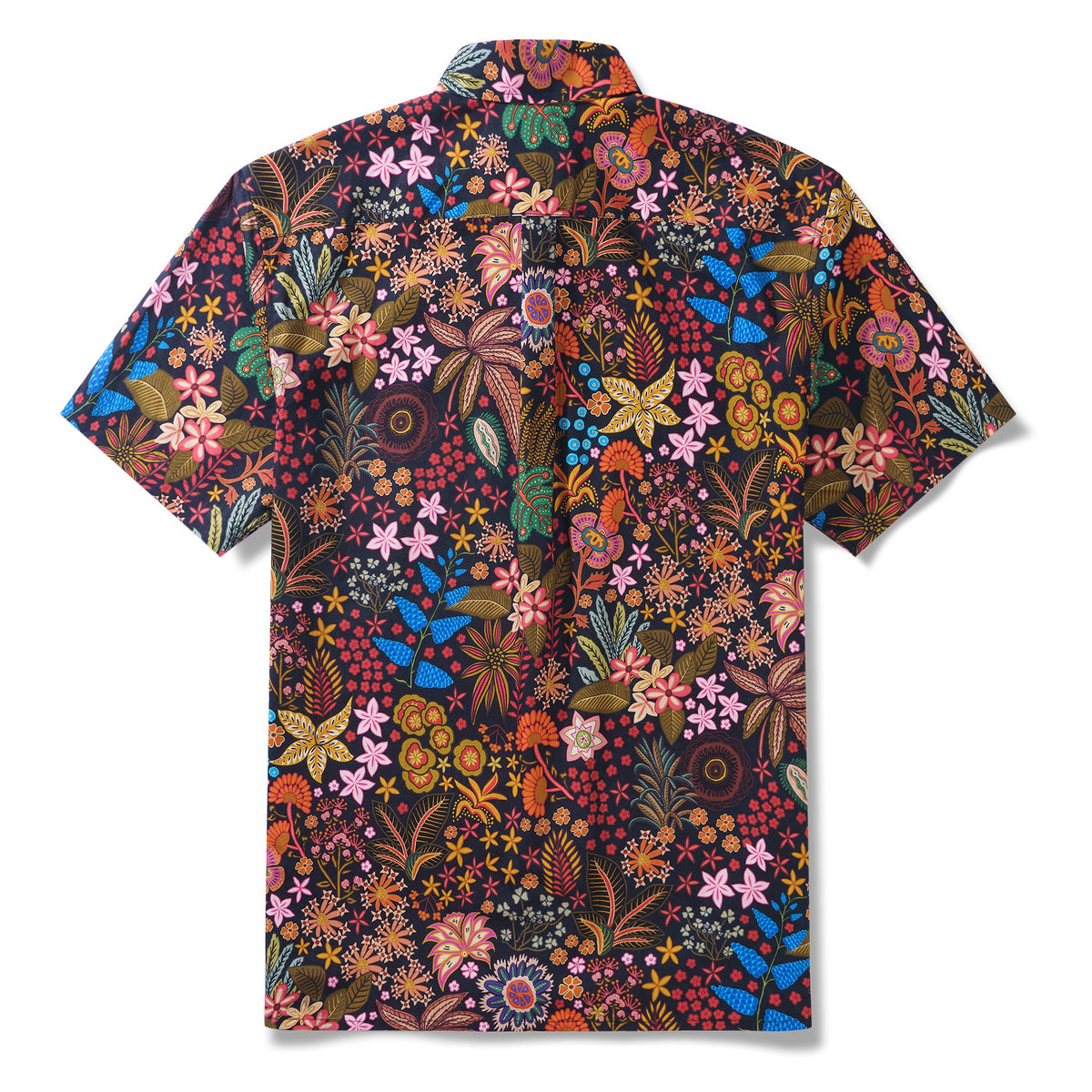 1950s Floral Hawaiian Shirt 100% Cotton Men's Short Sleeve Button-down Aloha Shirt Exquisite Floral Tapestry By Mo