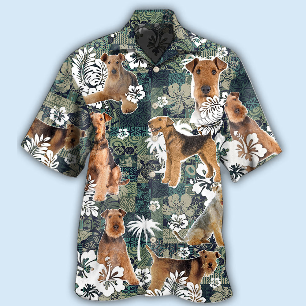 Airedale Terrier Dog Lover Tropical - Hawaiian Shirt