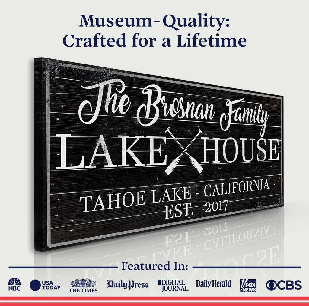 Family Lake House Paddle Sign II