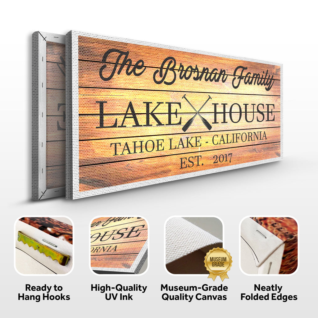 Family Lake House Paddle Sign III