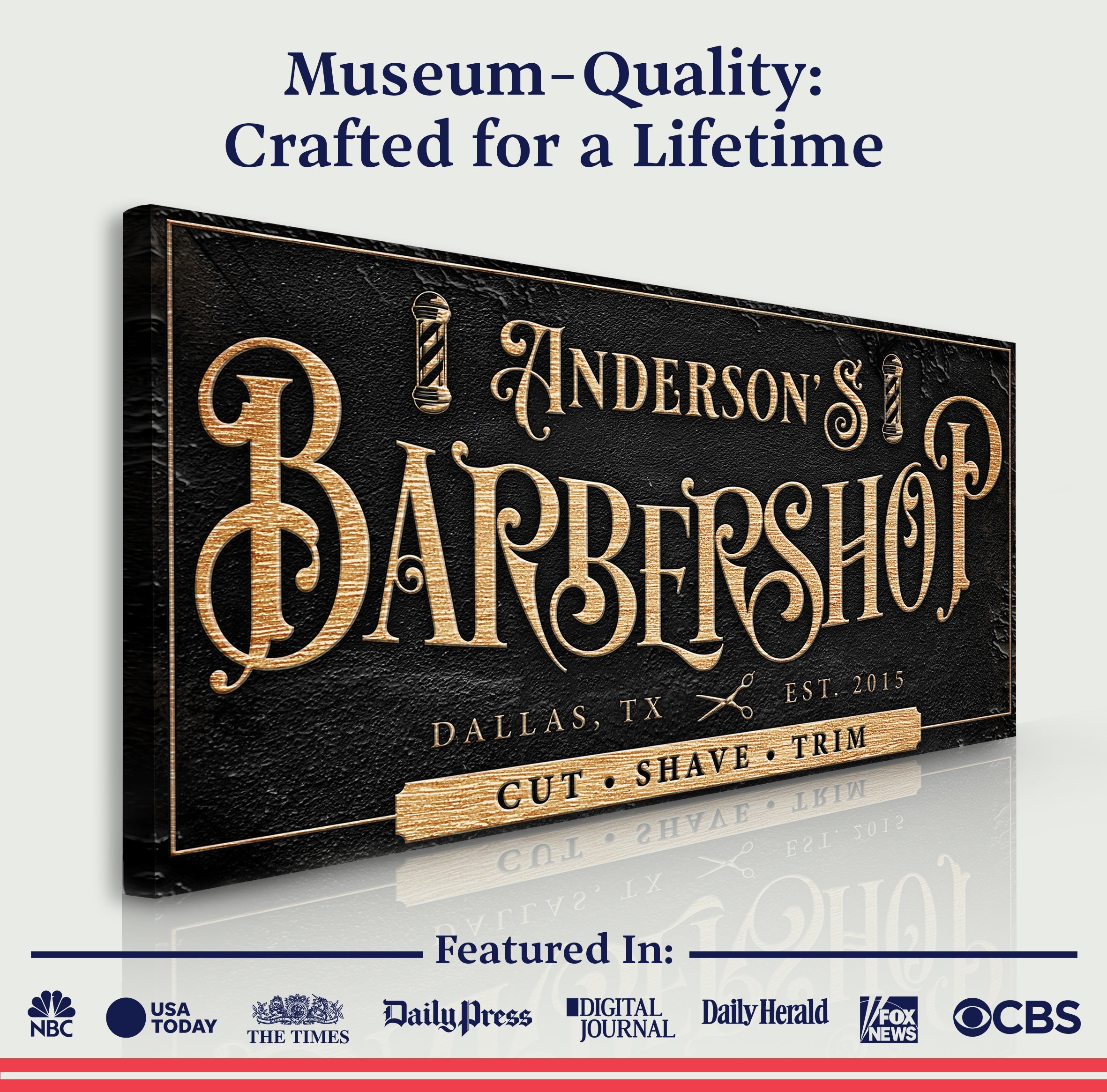 Personalized Barbershop Sign