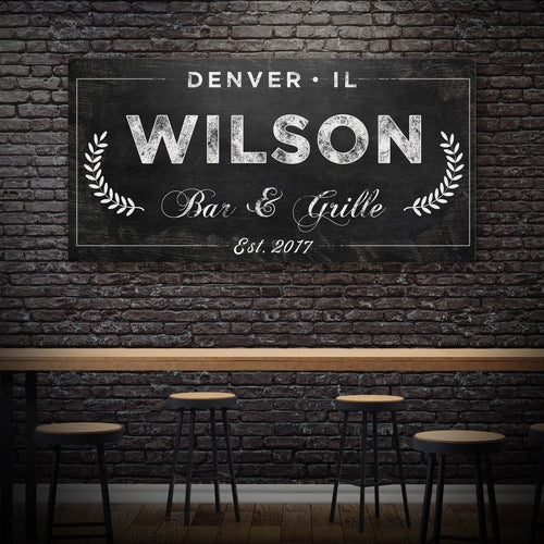 Bar and Grill Sign IV