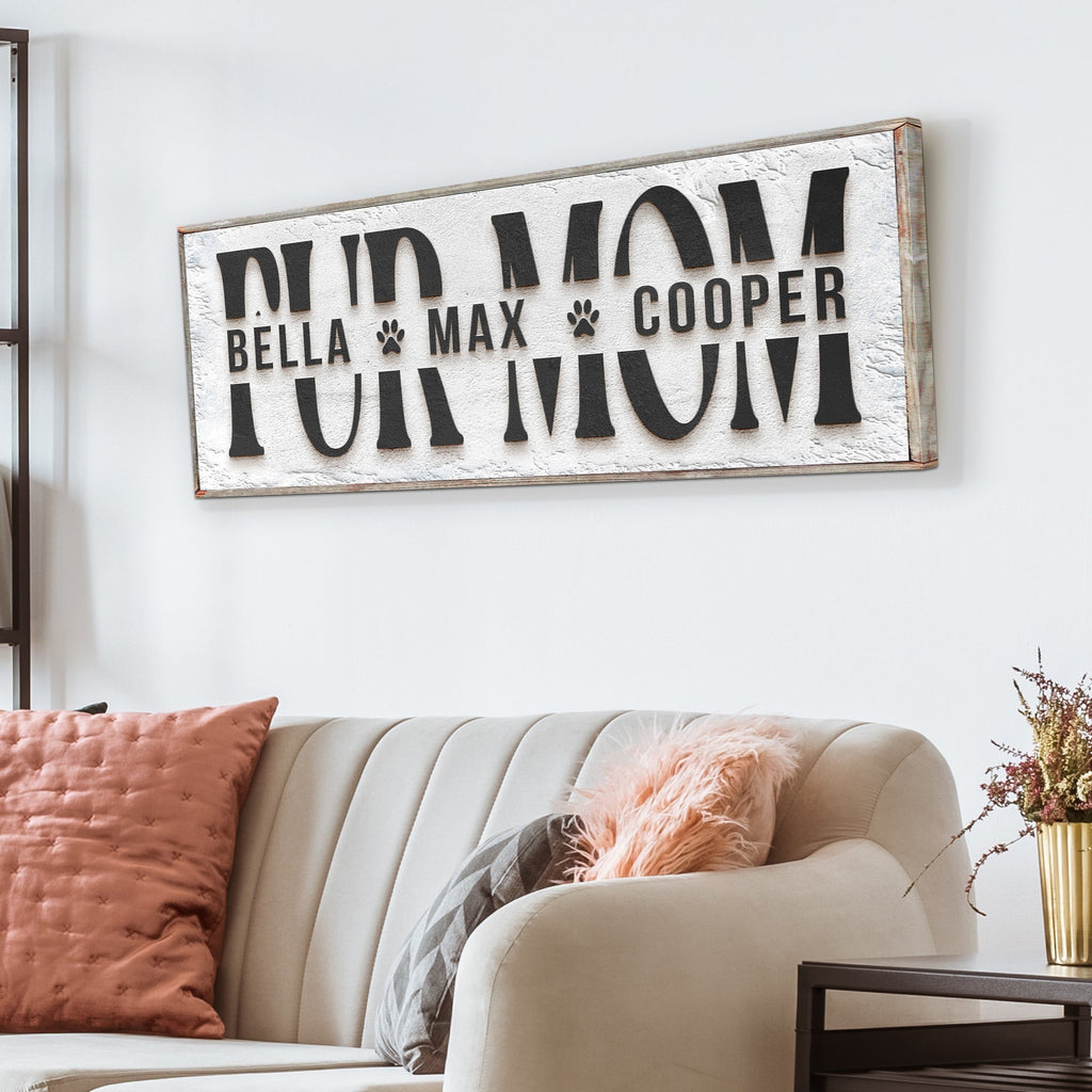 Personalized Fur Mom Sign