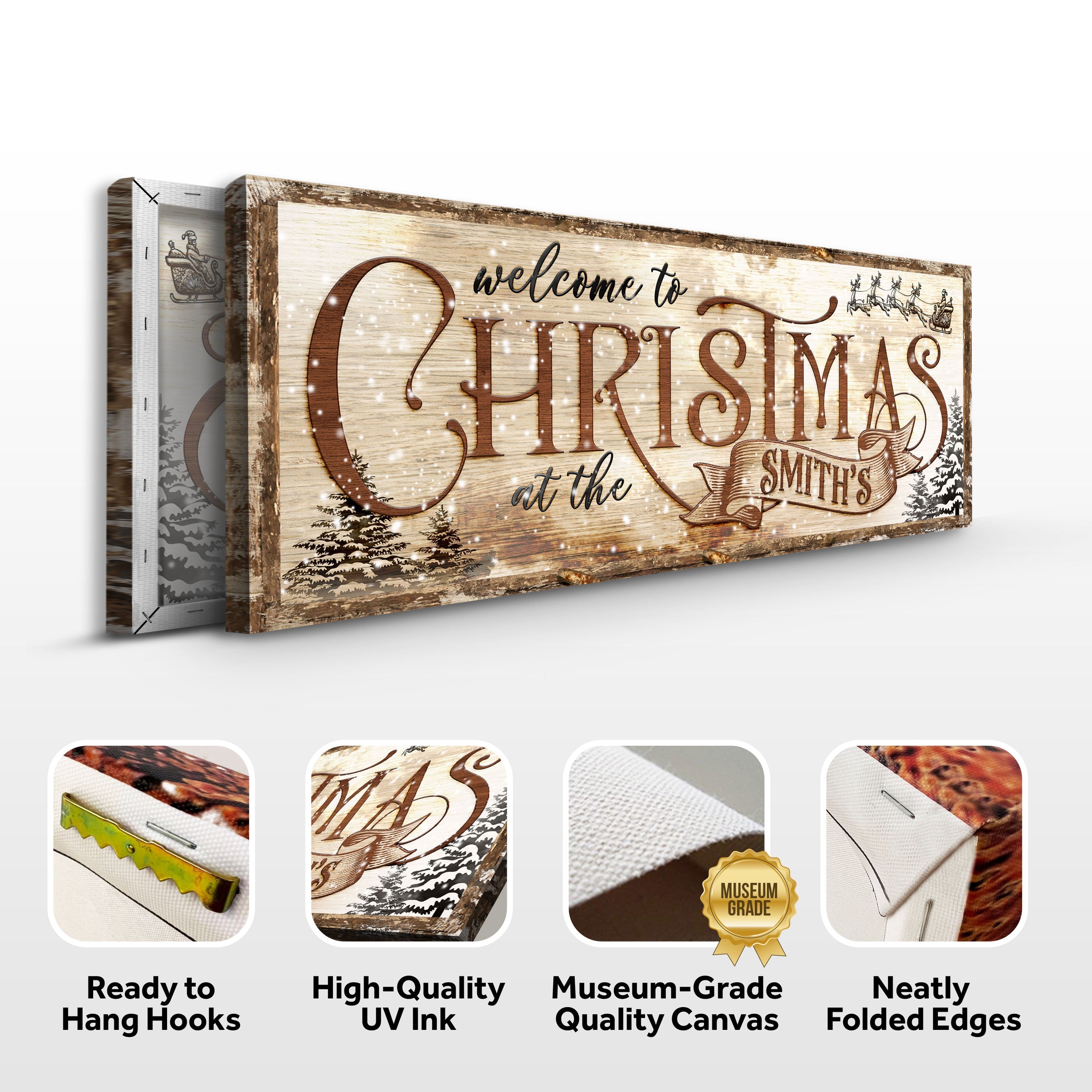Family Welcome To Christmas Sign