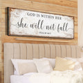 God Is Within Her She Will Not Fall Psalm 46:5 Faith Sign